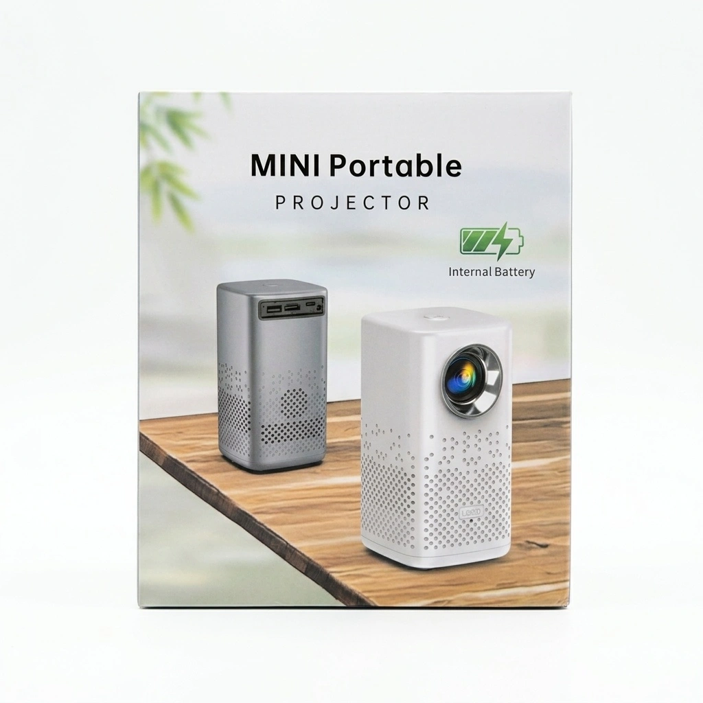 H1P Portable Smart Projector with Android 13, Wi-Fi & Bluetooth