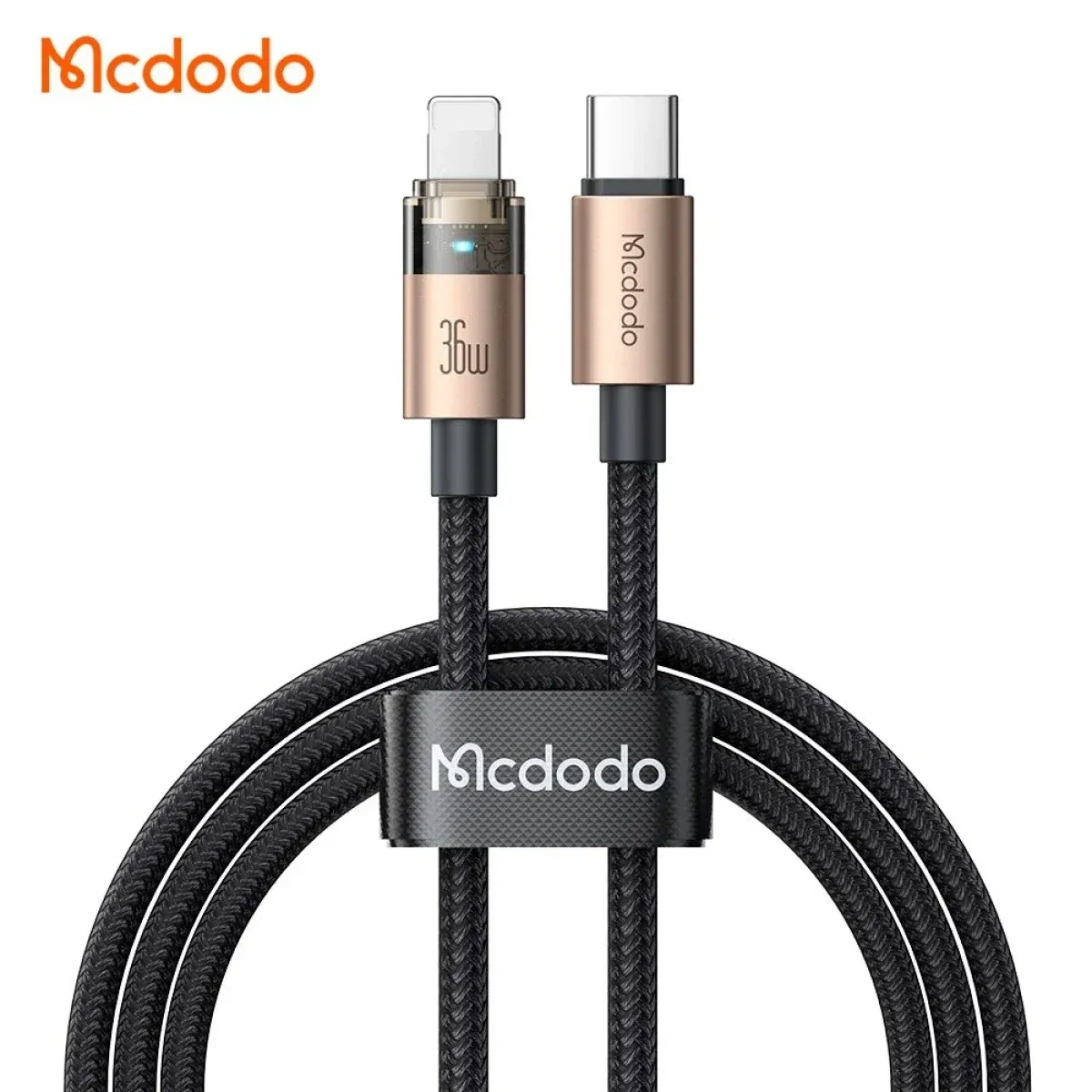 Mcdodo USB-C to Lightning Cable with LED Light 1.2m (Gold)