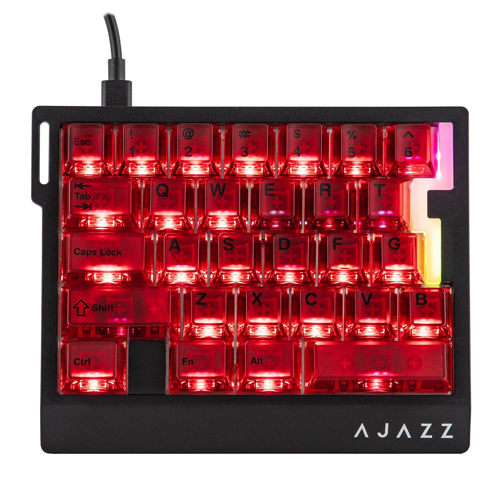 AJAZZ AK029 Keyboard (Transparent Red)