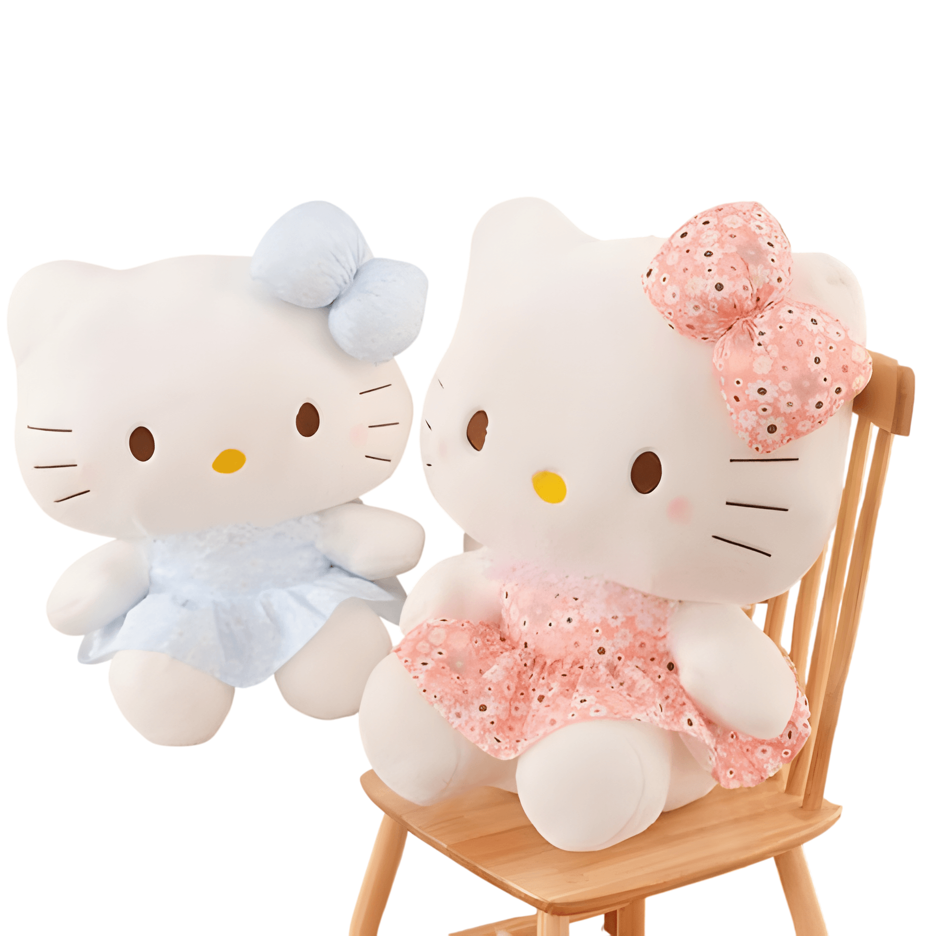 لعبة دمية قطيفة وسادة هلو كيتي - متوفرة باللون الأزرق أو الوردي - 40 سم (Sanrio Hello Kitty Plush Pillow - 40CM)