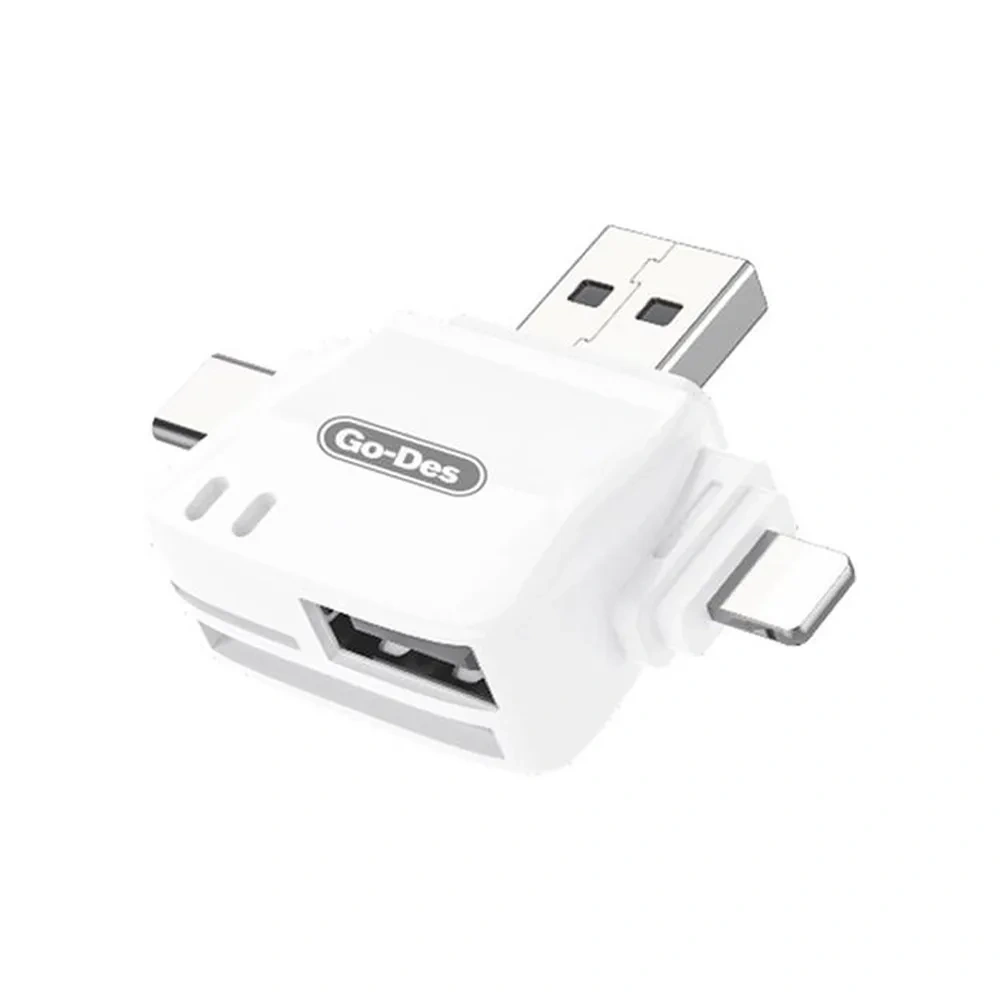 Go-Des 5-in-1 USB 2.0 OTG Memory Card Reader