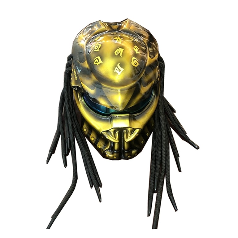 Predator Motorcycle Helmet, Motorcycle Full Face Helmet Yellow