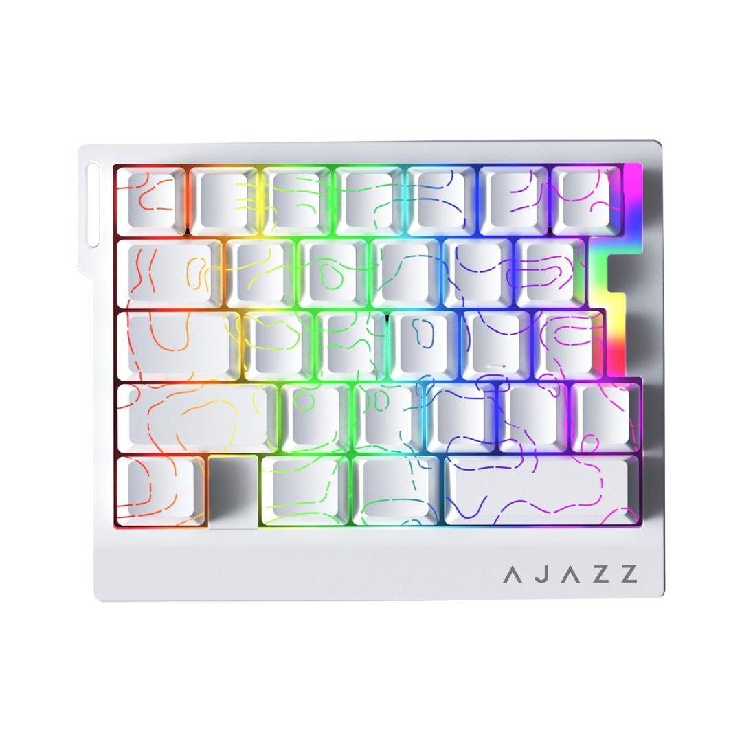 AJAZZ AK029 Wired Mechanical Gaming Keyboard – Compact Layout (White Contours)