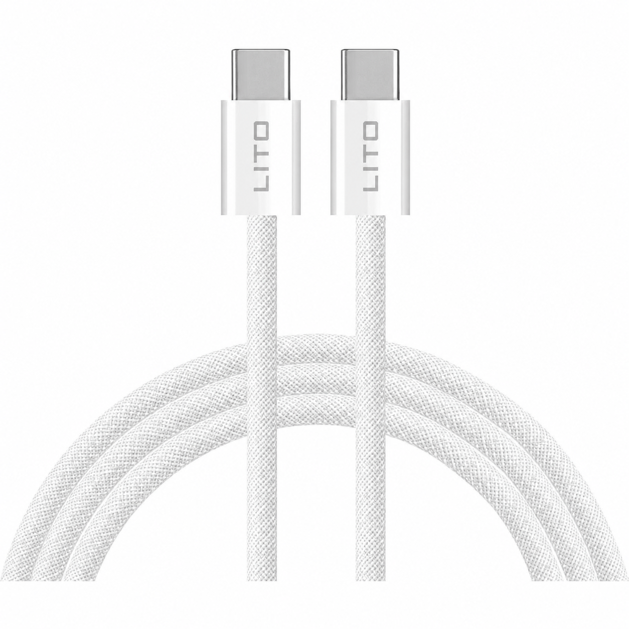 كابل ليتو LD04 من USB-C إلى USB-C للشحن السريع بقدرة 60 واط - بطول 2 متر