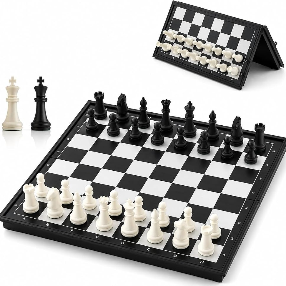 Large Magnetic Chess Game Set – Black