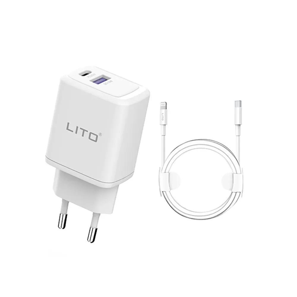 سێتی شەحنکردنەوەی خێرای Lito LC02 20W PD (USB-C بۆ لایتنینگ)