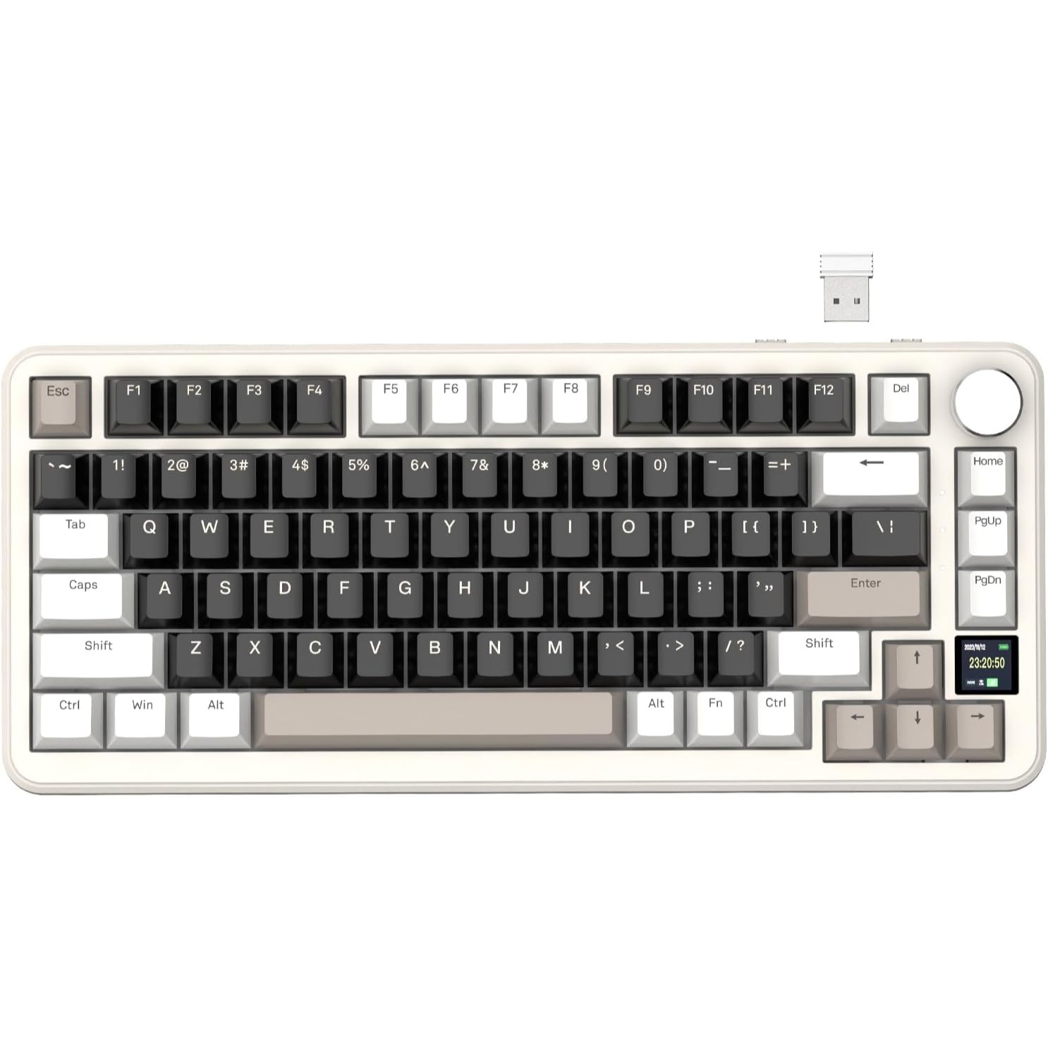 لوحة مفاتيح ميكانيكية ثلاثية الأوضاع من نوع ATTACK SHARK X85 PRO - لون الجبن