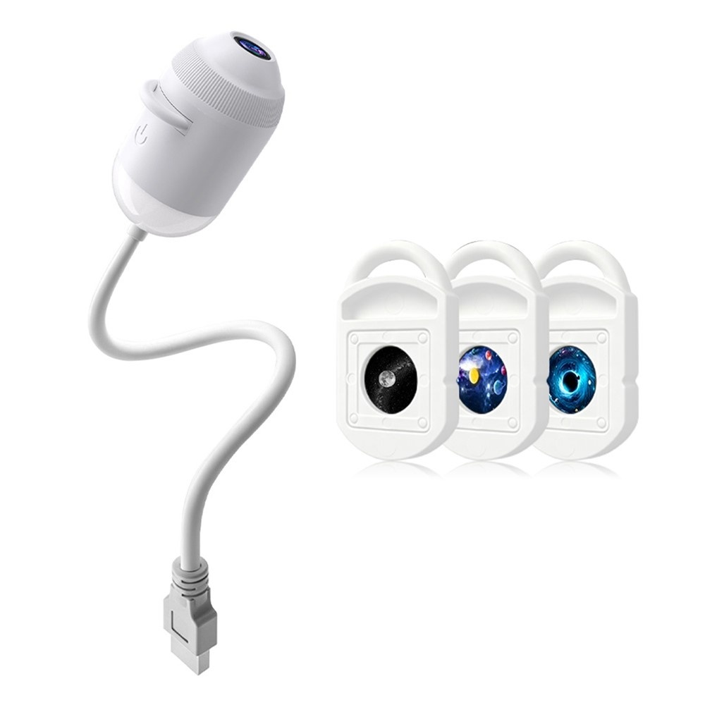 G303 Starry Sky Ambient Projection Nightlight – 3 Interchangeable Theme Films