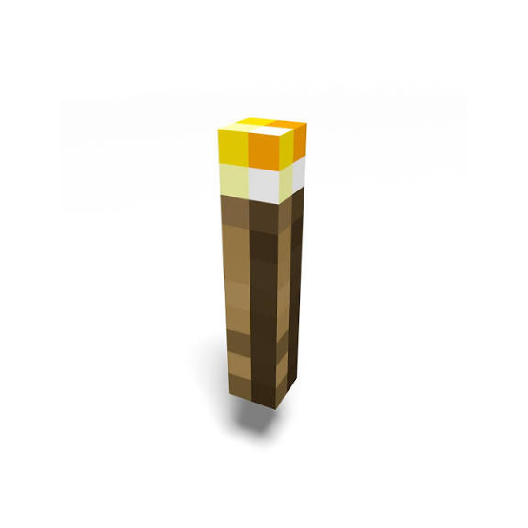 Minecraft Mini 3D Light-Up Torch – Ambient Atmosphere LED Lamp