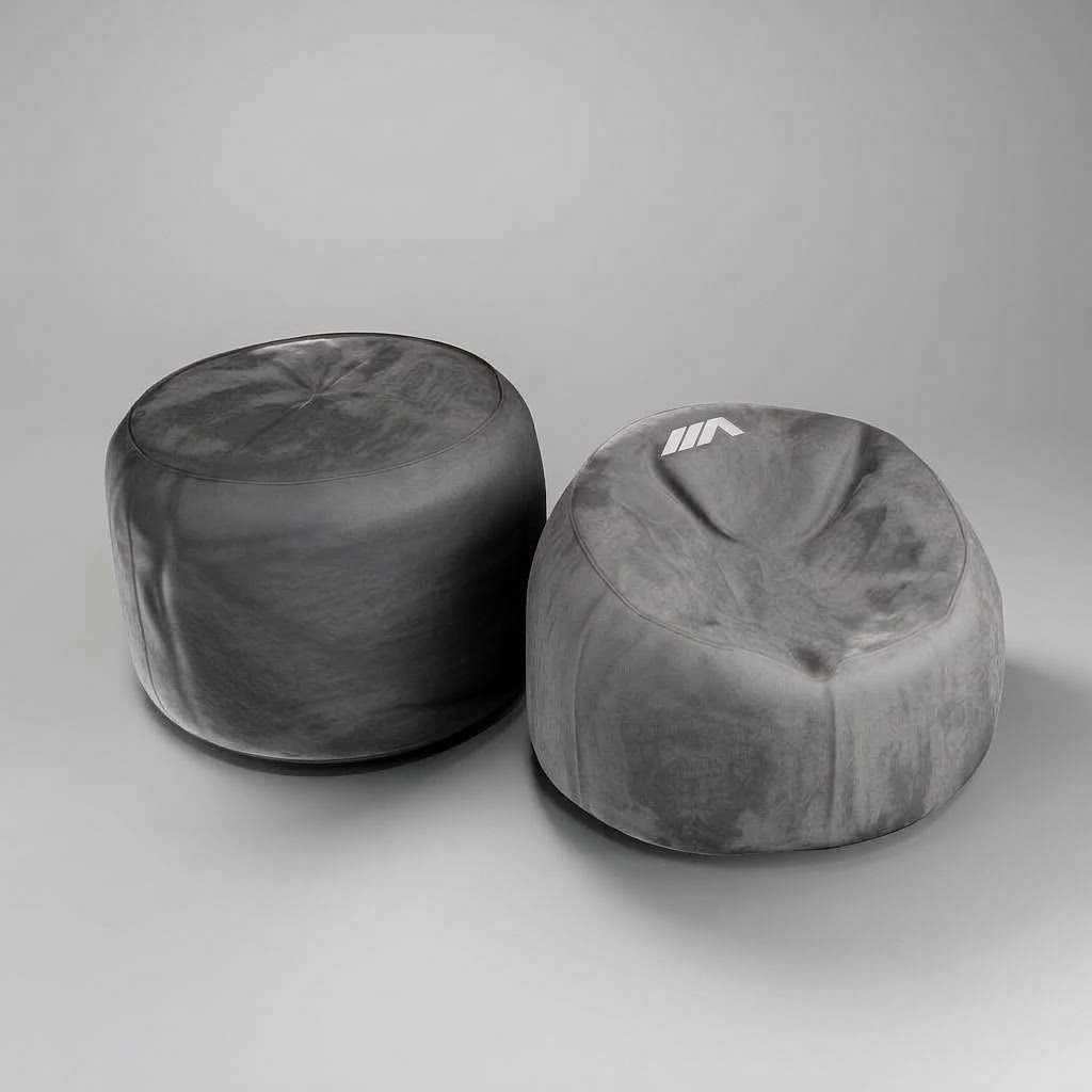 Premium Comfortable Bean Bag Chair – Silver (90 x 60 cm)