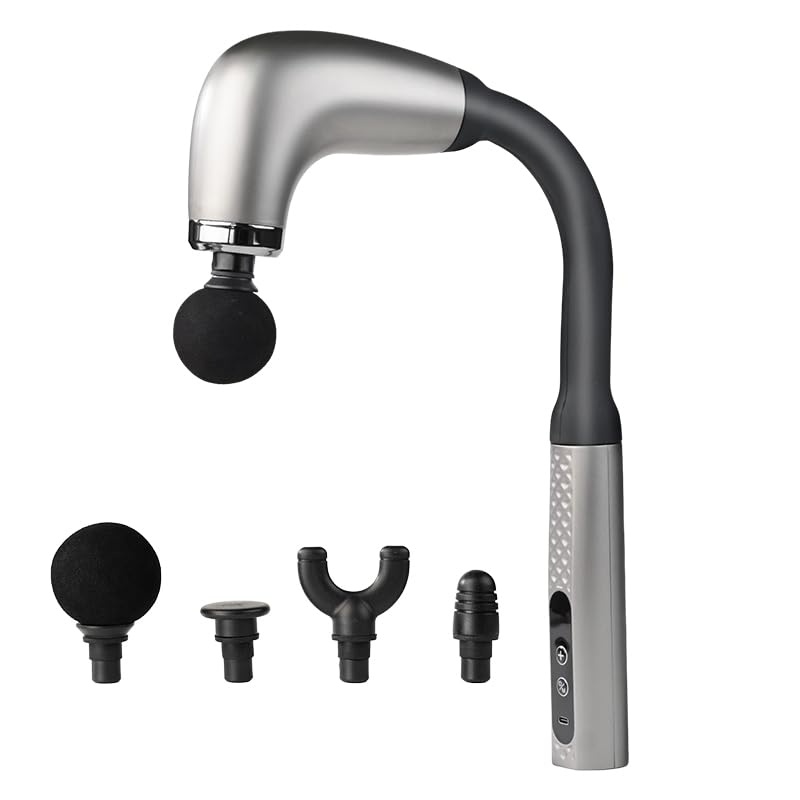 Fascial Massage Gun for Deep Muscle Relief (Silver)