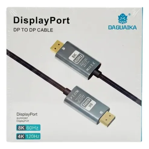 PEEX DisplayPort to DisplayPort Cable – 8K/60Hz / 4K/120Hz (2m)