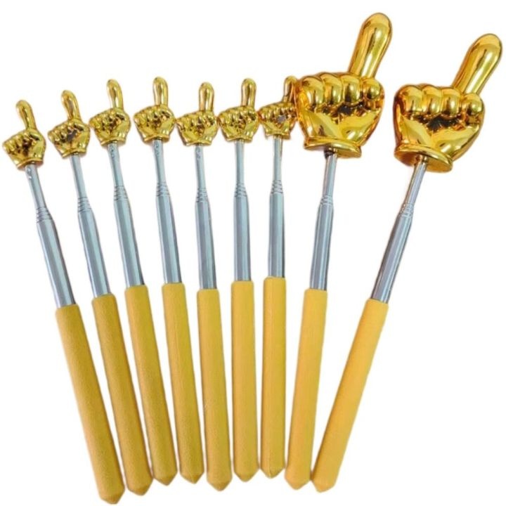 Pointer Finger Stick Classroom Office Teaching Teachers Presenter Whiteboard(Gold Color)