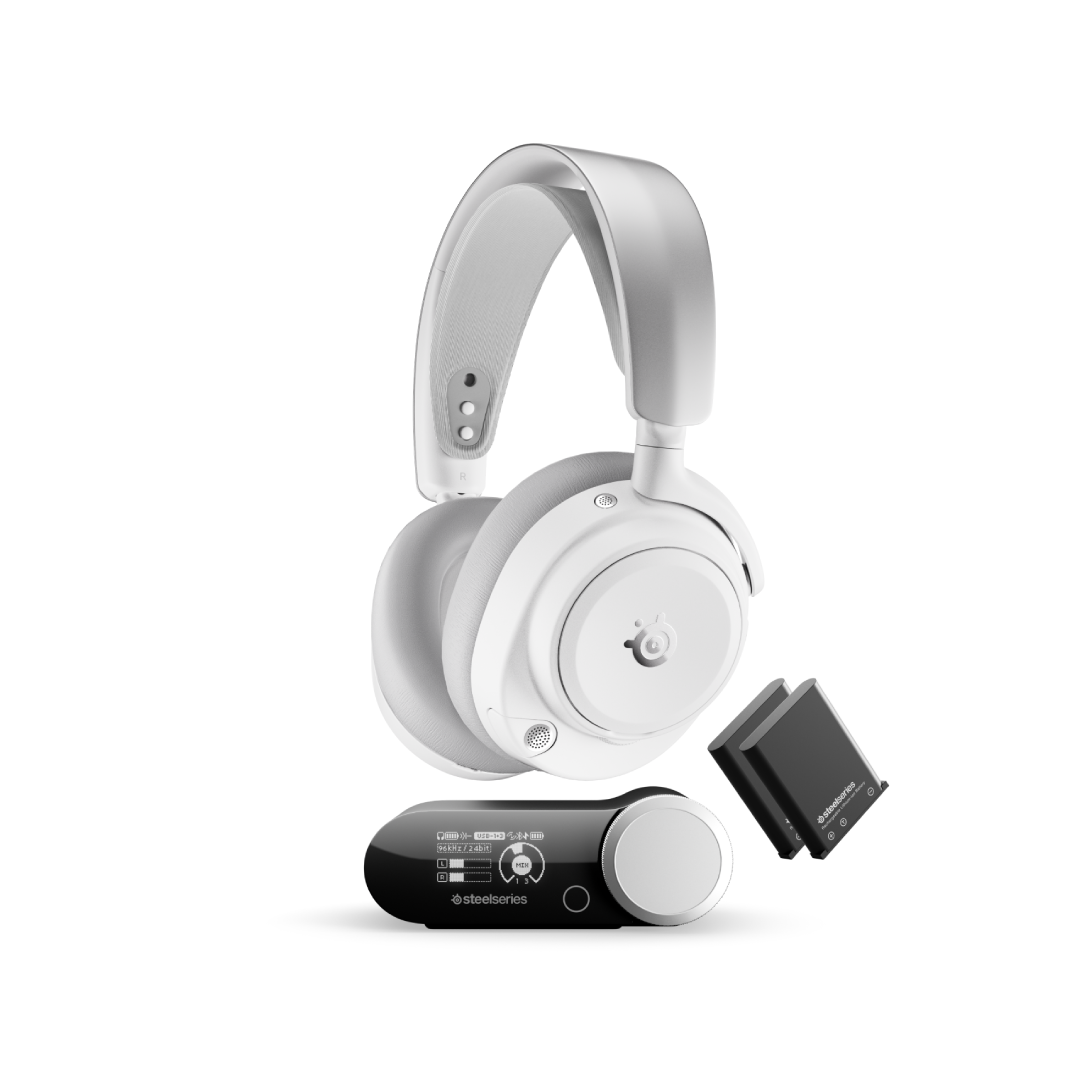 سماعة الألعاب اللاسلكية متعددة الأنظمة SteelSeries Arctis Nova Pro – أبيض