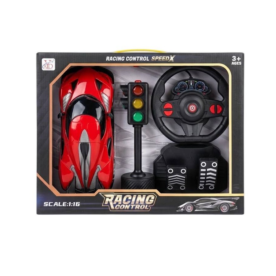 Petrol Racing Car + Traffic Light - Red