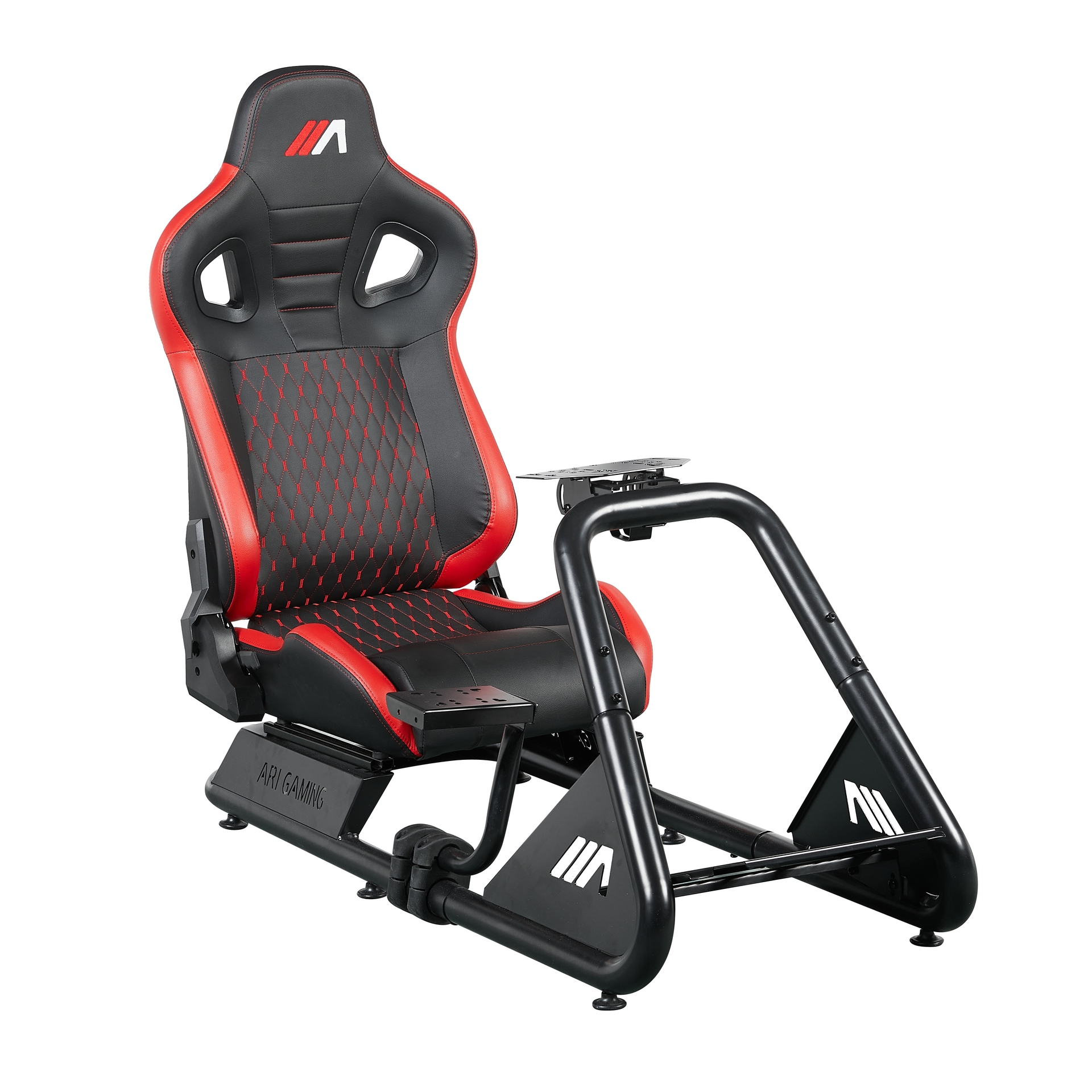 AG Formula Racing Simulator Bucket Seat Chair & Frame Stand (Black & Red)