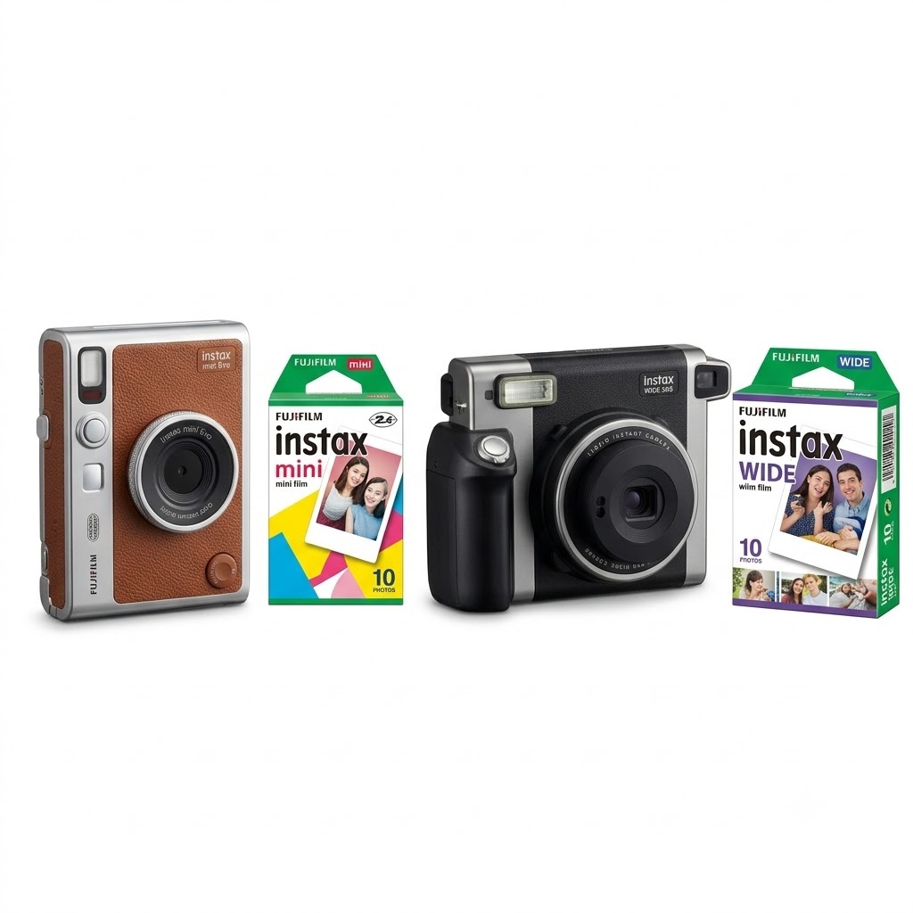 Life Style Mini Evo Brown + 10-Photo Film + Life Style Evo Wide + 10-Photo Film