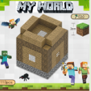 Minecraft Magnetic Building T020 House 1 – 110 Pieces + 3 Random Plush Toys