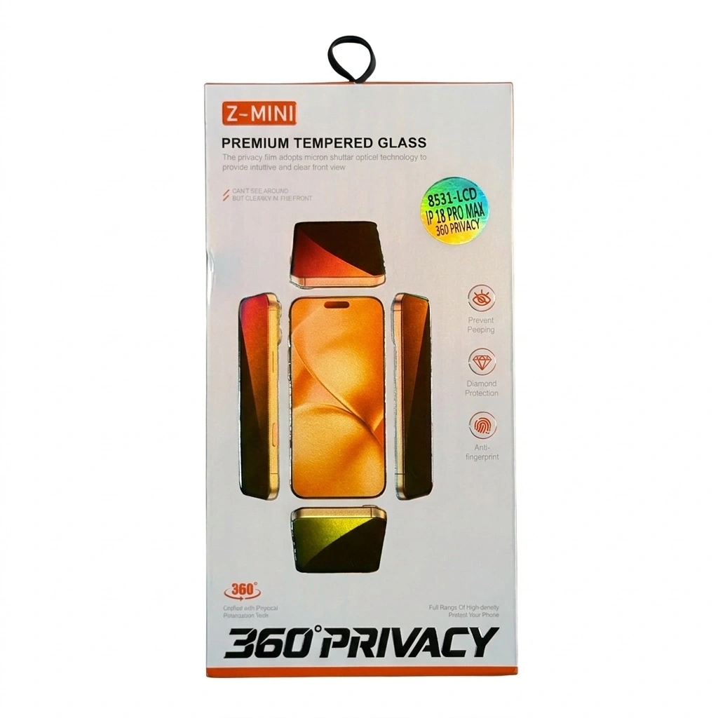 Z Mini 360° Privacy Tempered Glass Screen Protector – iPhone 18 Pro Max