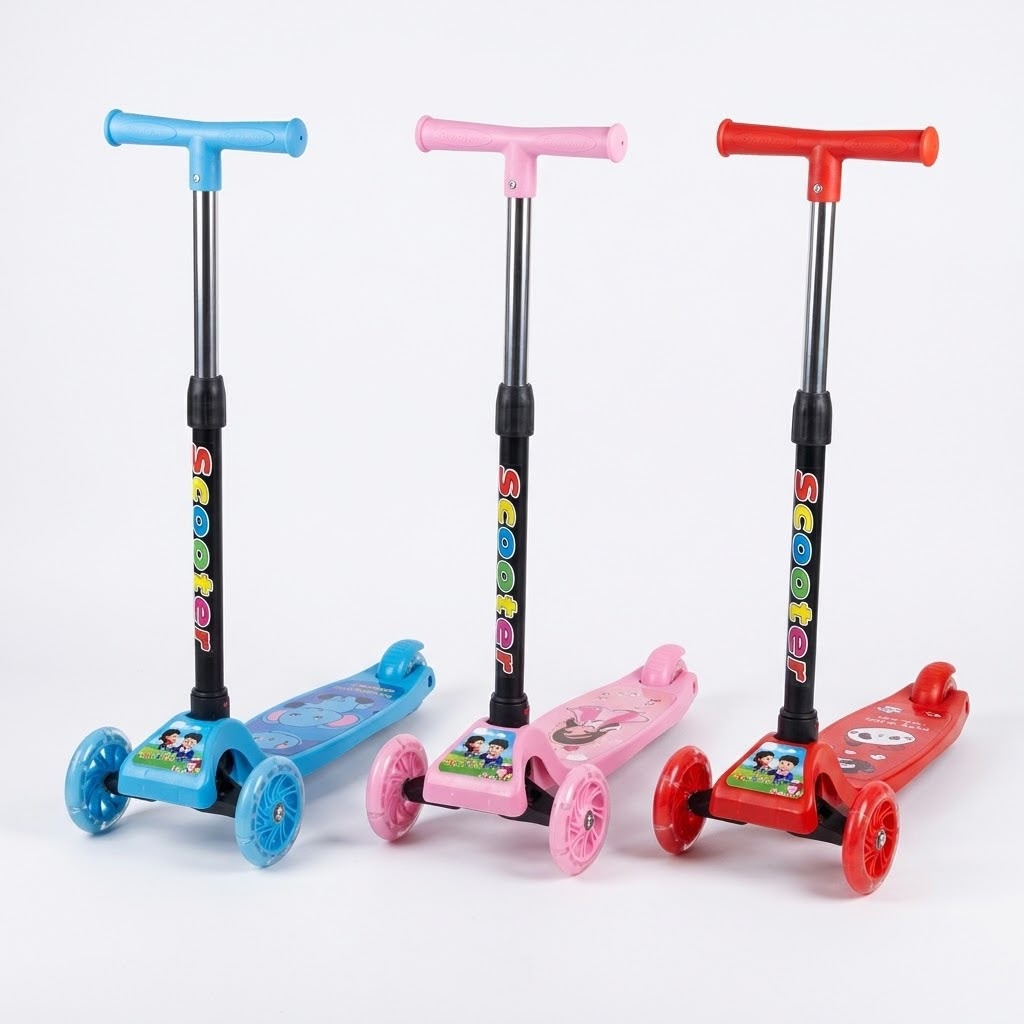 Compact Kids 3-Wheel Kick Scooter – Assorted Random Colors