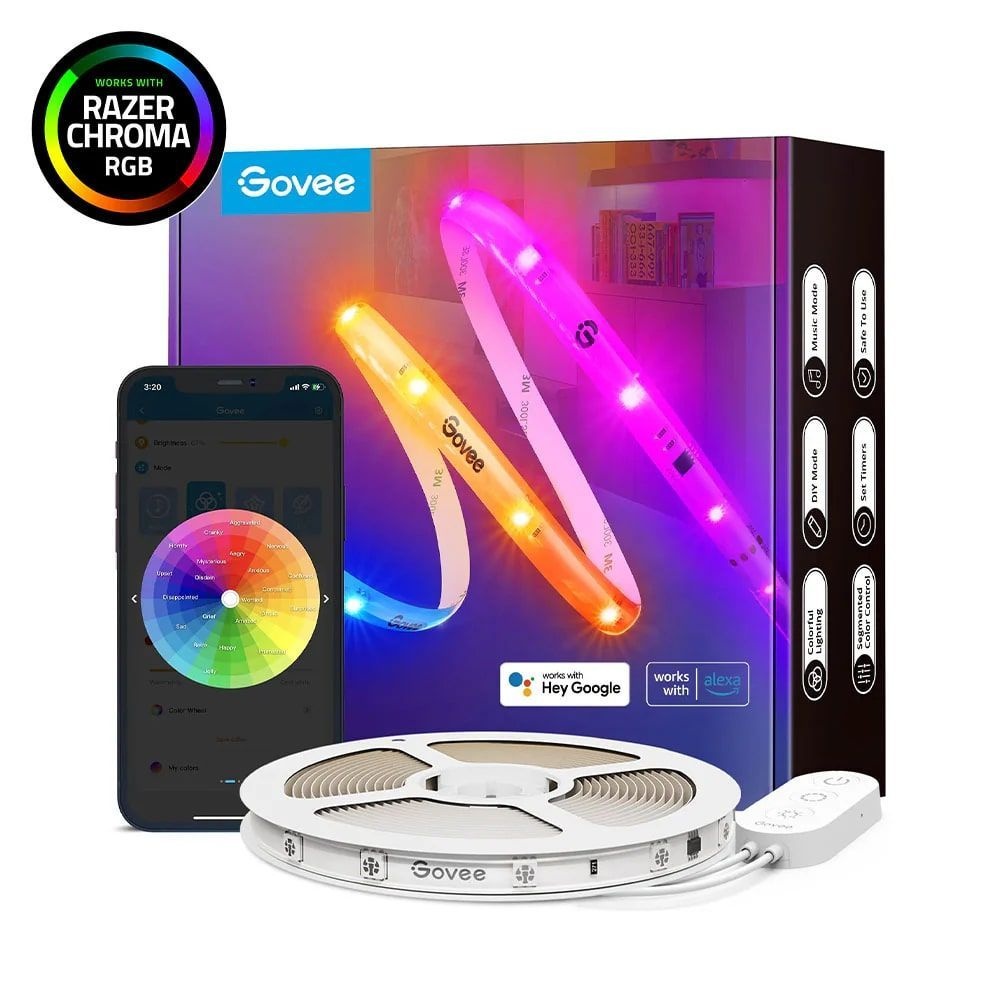 Govee RGBIC Strip Light S - With Protective Coating (10M) (H612CSD1)