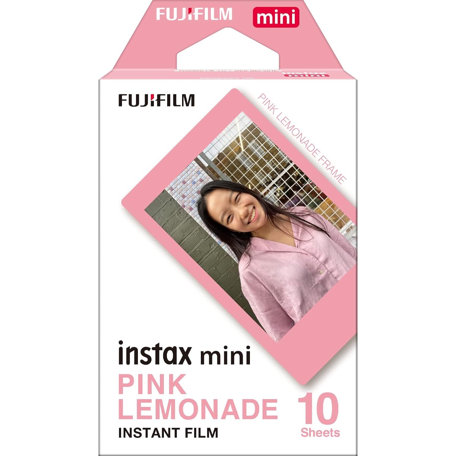 فیلمی کامێرای دەستبەجێی Fujifilm Instax Mini - مۆدێلی Pink Lemonade پاکەتی ١ × ١٠ وەرەقەیی