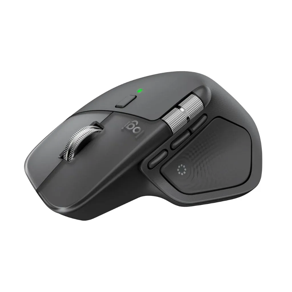 ماوسی بێوایەری Logitech MX Master 4 بە سیستەمی فیدباکی تاچ - ڕەنگی گرافایت