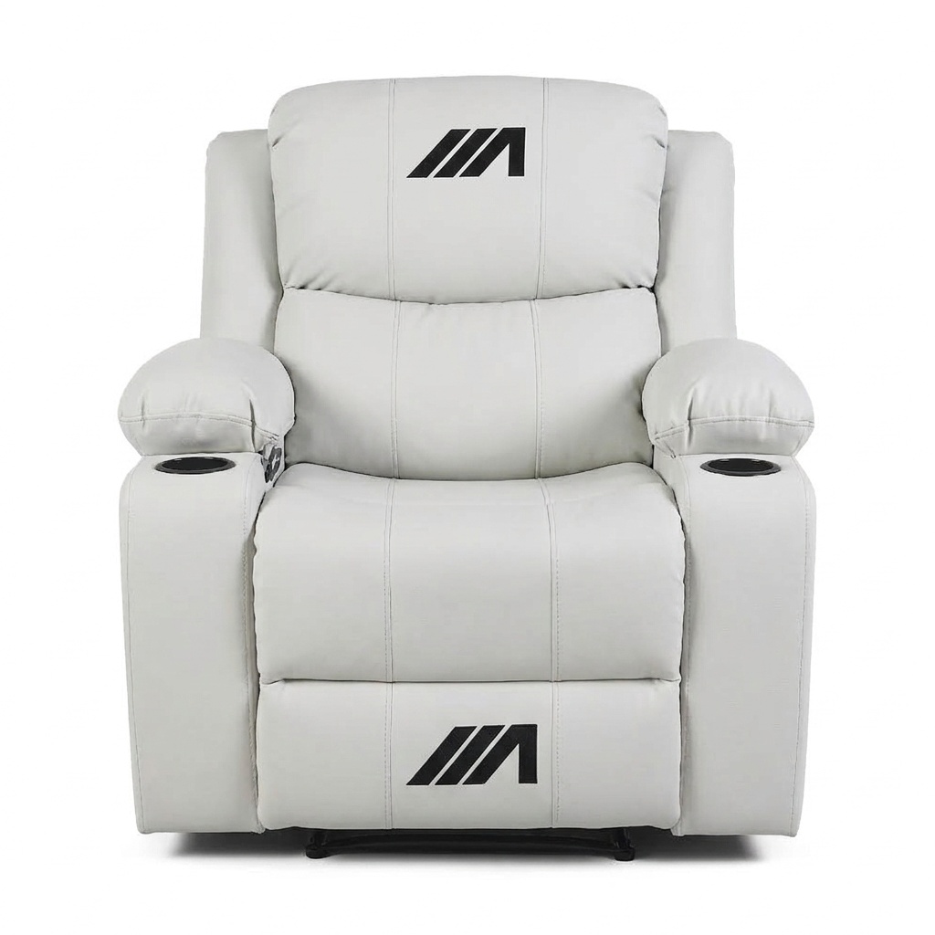 AG Ergonomic Reclining Gaming Sofa Chair with Lumbar Massage – White