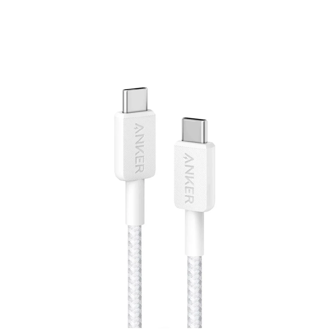 Anker 322 USB-C to USB-C  A81F6H21 - White - 1.8m