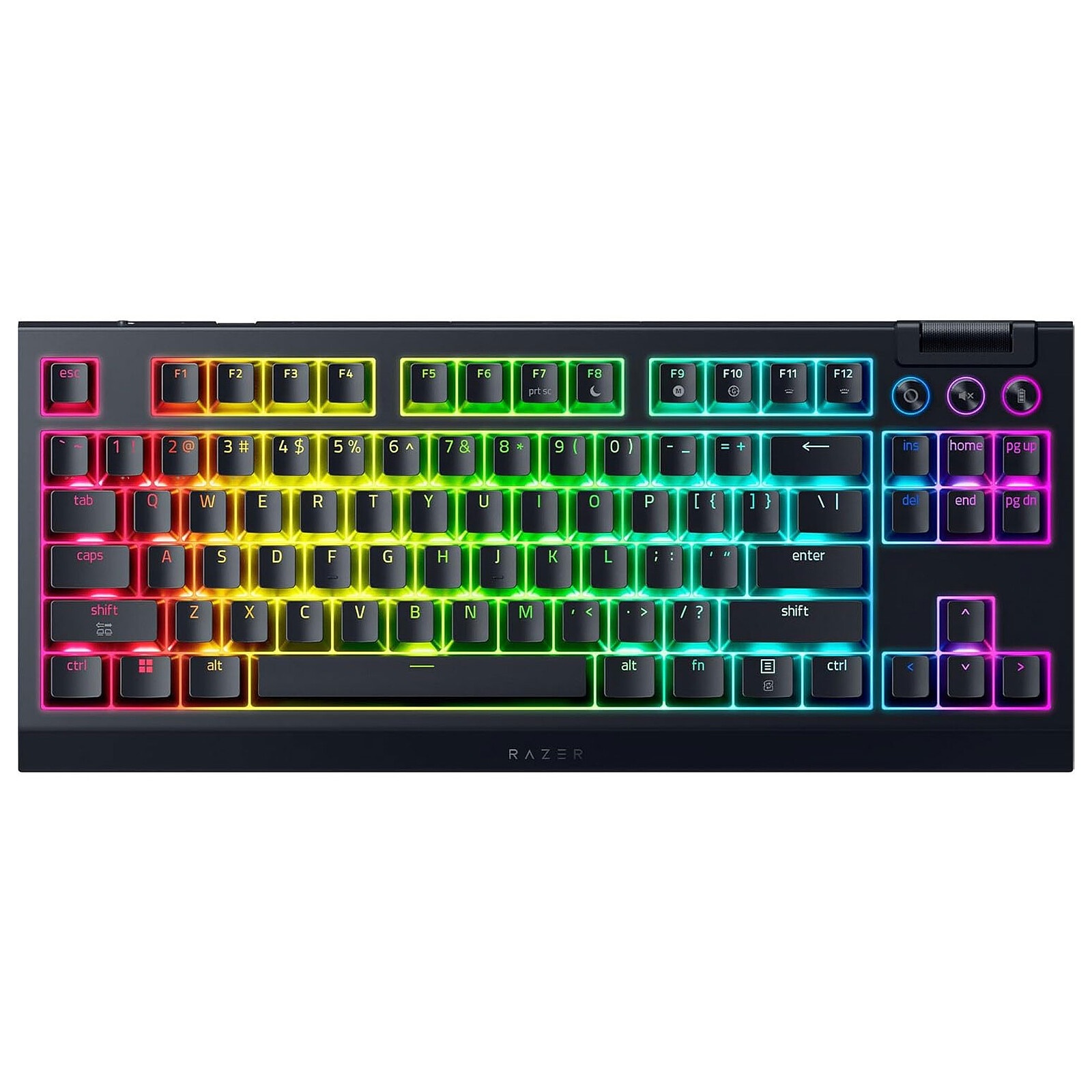 Razer BlackWidow V4 TKL HyperSpeed Wireless Mechanical Gaming Keyboard – Orange Switch, Hot-Swap, Black