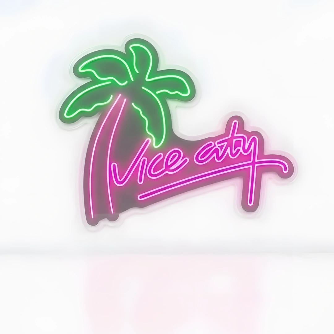 Vice City Neon LED Full Sign Tree