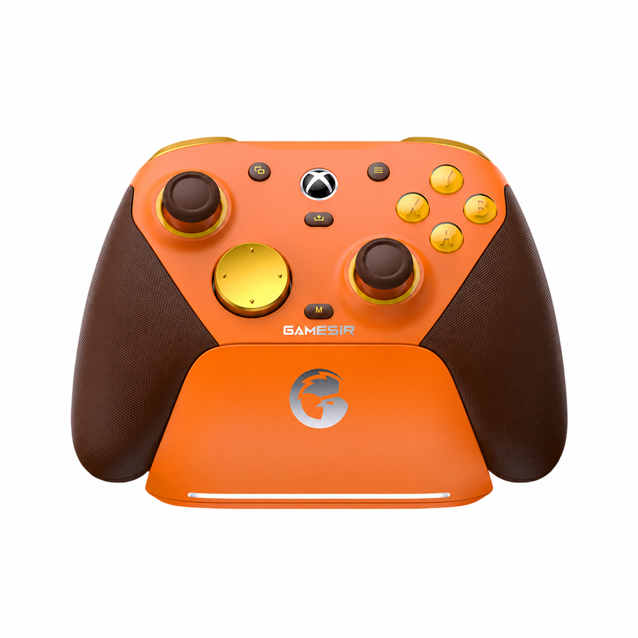 جهاز التحكم GameSir G7 Pro ثلاثي الأوضاع: سلكي لأجهزة إكس بوكس، ولاسلكي لأجهزة الكمبيوتر والهواتف المحمولة - برتقالي