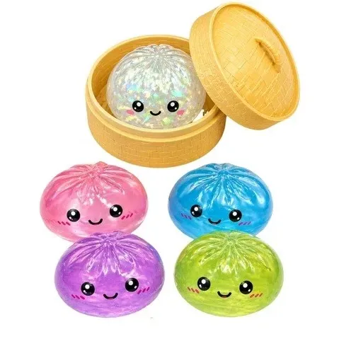 Squishy Glitter Bubble Dumpling Fidget Toy (Random Colors)