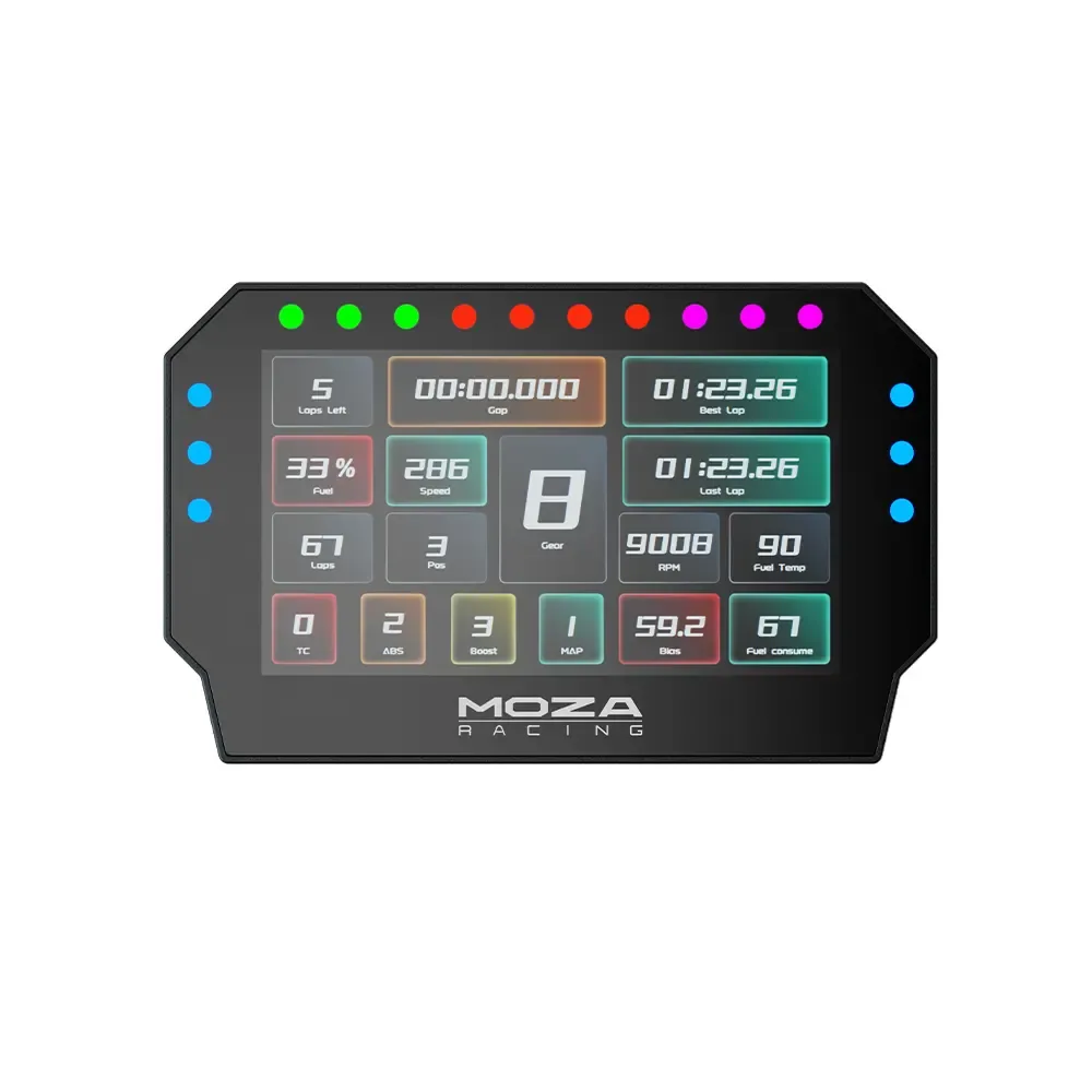 داشبۆردی دیجیتاڵی MOZA Racing CM2 HD بۆ بنکەی سوکانی یارییەکانی پێشبڕکێ
