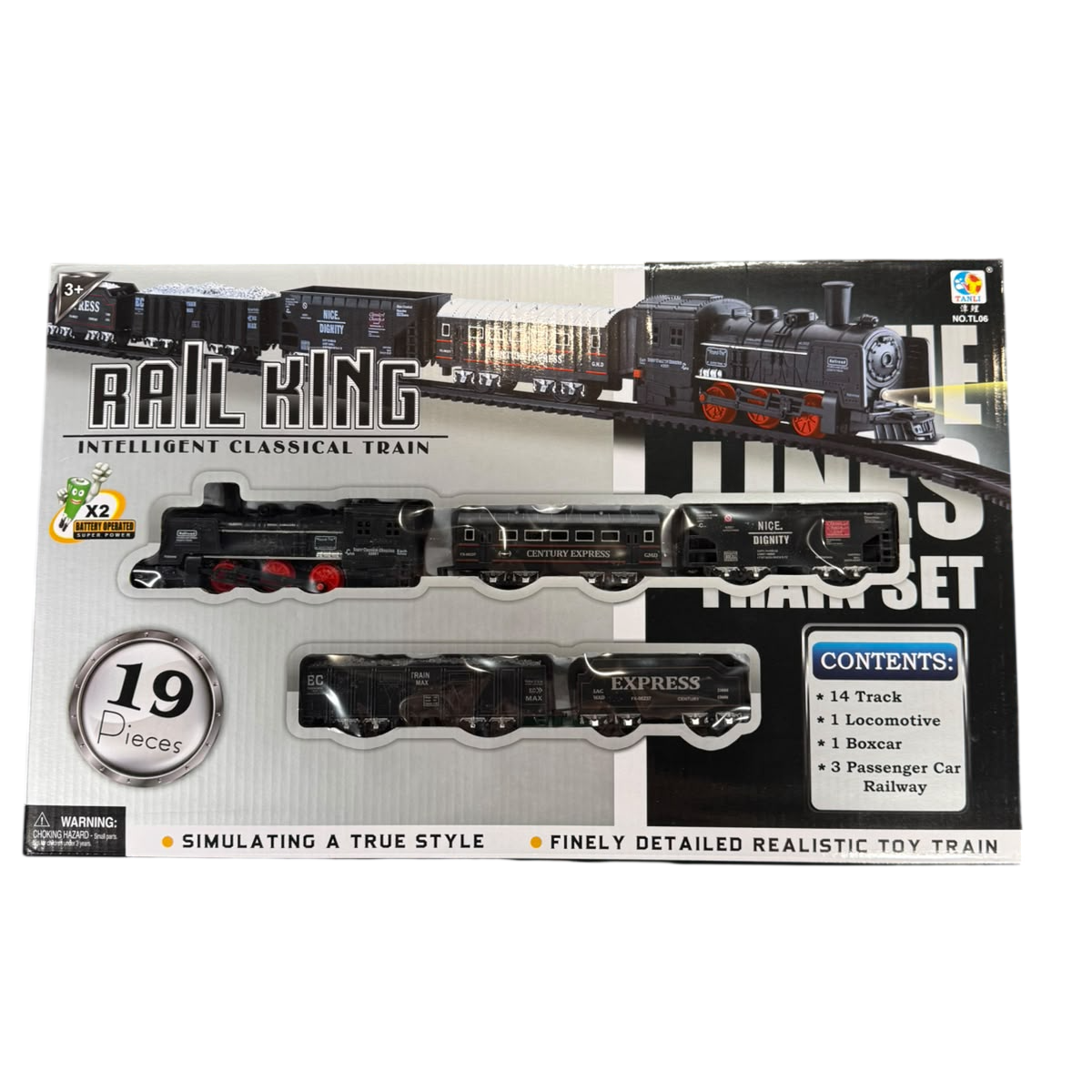 Rail King Electric Train Set – 19 Pieces