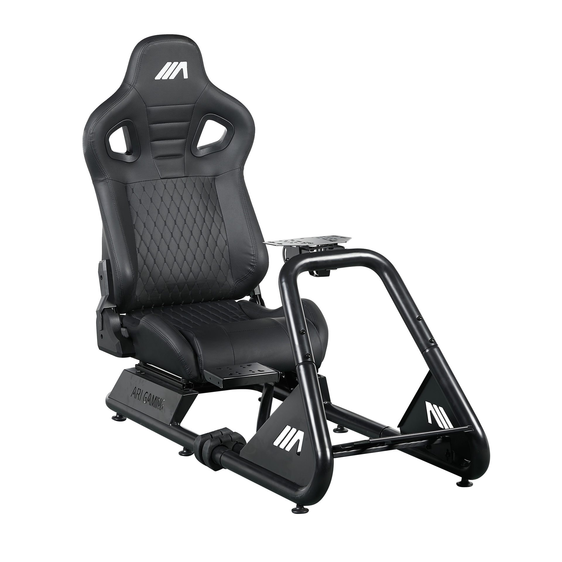 AG Formula Racing Simulator Bucket Seat Chair & Frame Stand (Full Black)