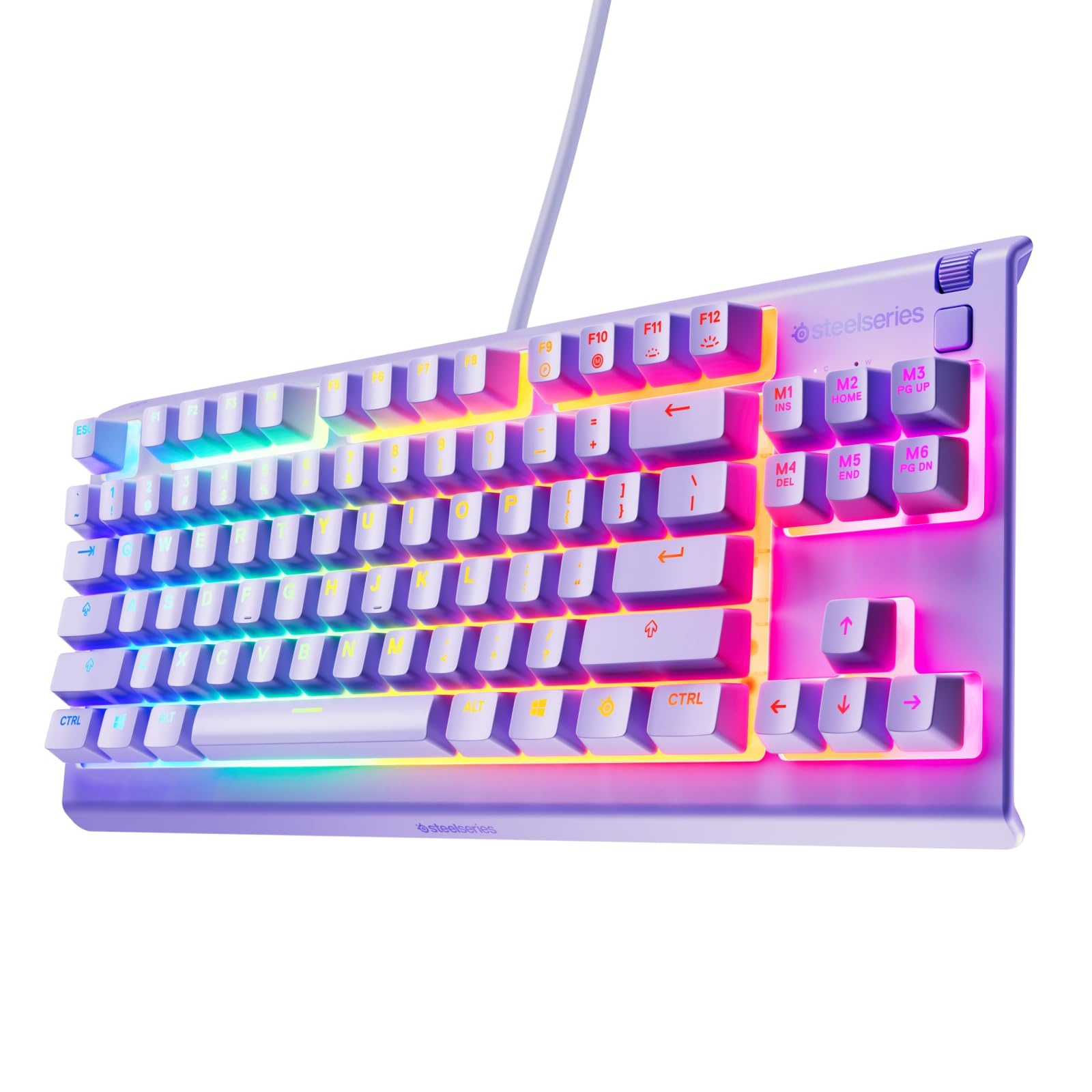 لوحة مفاتيح SteelSeries Apex 3 TKL – لون لافندر