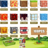 Minecraft Maple Forest Adventure Magnetic Building Block Set – 100 Pieces