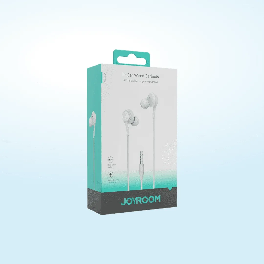 Joyroom JR-EW02 3.5mm Wired Series In-Ear Earbuds (White)